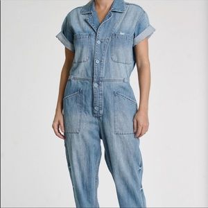 Pistola Grover Denim Short Sleeve Jumpsuit